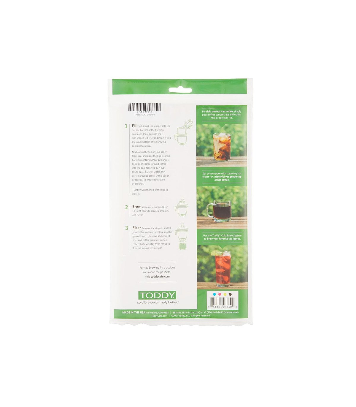 paquete de filtros para hacer cafe cold brew