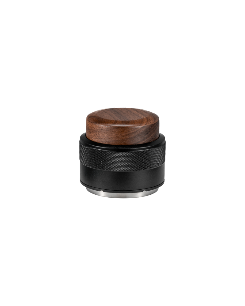 Tamper Studio Barista Pro Base Plana 58mm Madera Oscura