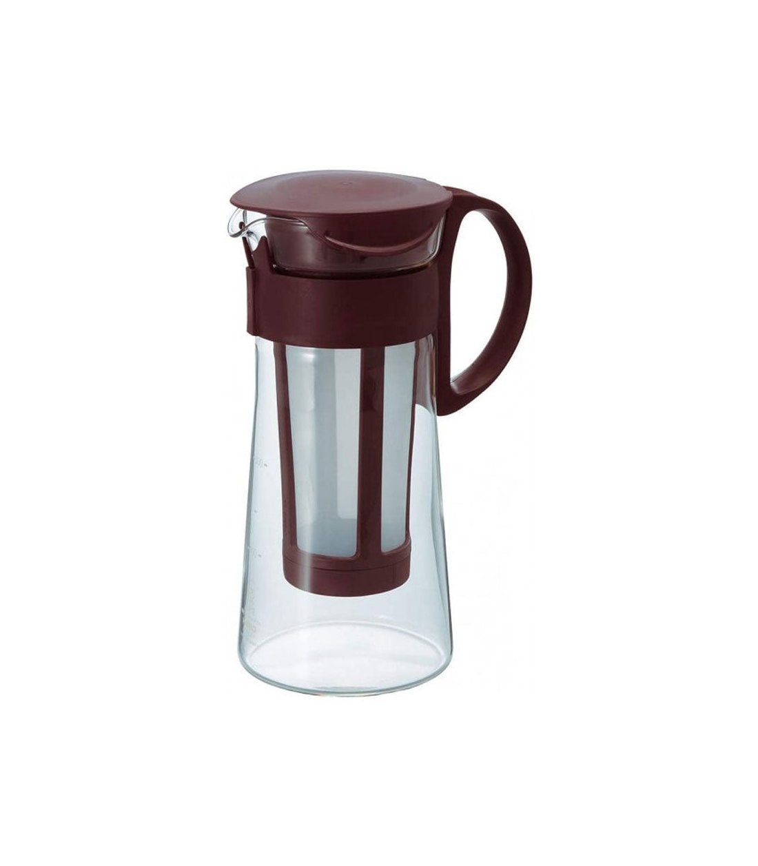 Cafetera para cold brew marrón de plástico y cristal