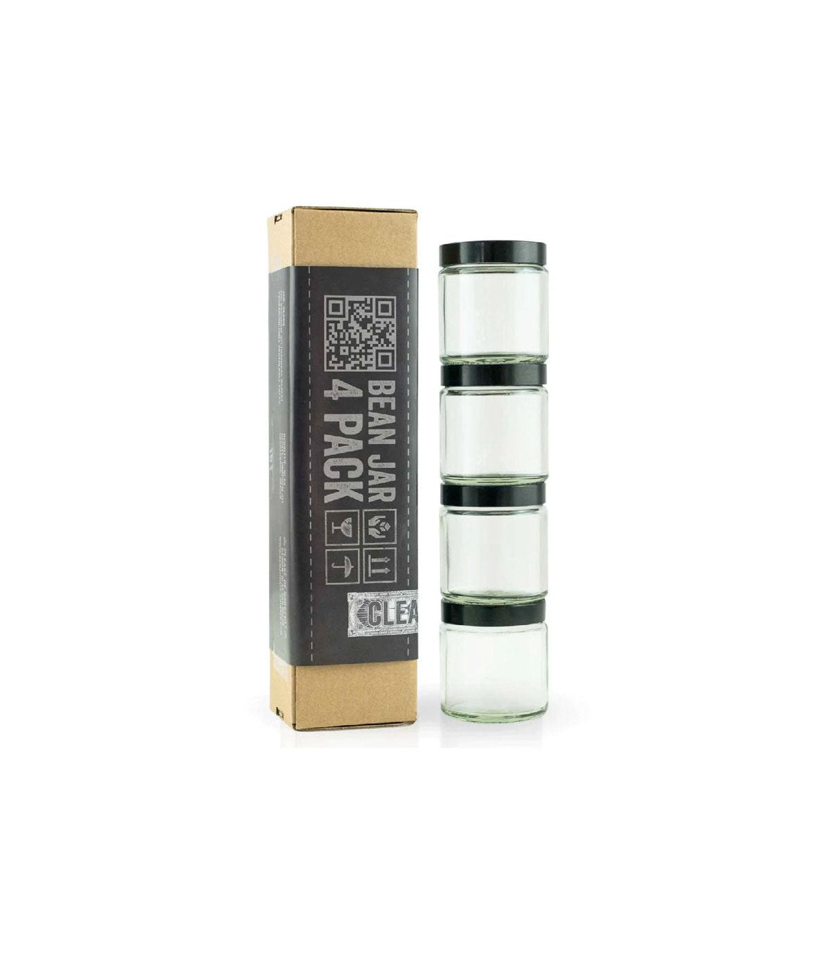 Bean Jar 4 Pack, pack de 4 recipientes para café para usar con el molinillo Comandante C40 MK4 y MK3